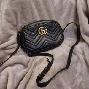 Black Quilted Crossbody Bag